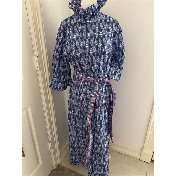 Pittypat’s Dresses & Skirts - Pittypats Clothing Co Arcadia Dress XL Blue White Ginger Jar Chinoiserie Maxi